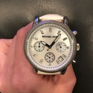 Michael Kors watch with white face